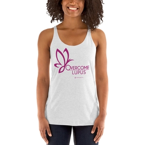 Butterfly Overcome Lupus Racerback Tank