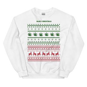Weed Print Christmas Sweater