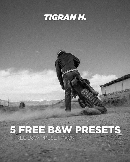 5 FREE B&amp;W PRESETS - Free Lightroom Preset Pack