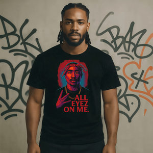 All Eyez On Me Vintage Script Tee | 90s Hip Hop Streetwear