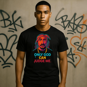 Only God Can Judge Me Vintage Lyric Tee | Motivational Hip Hop T-Shirt