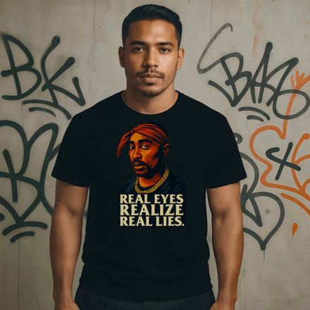 Real Eyes Realize Real Lies Vintage Tee | Mindful Hip Hop Statement T-Shirt