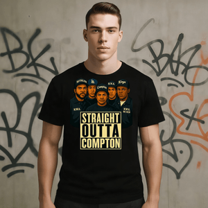 Straight Outta Compton Vintage Map Tee | 90s West Coast Origin Hip Hop Shirt
