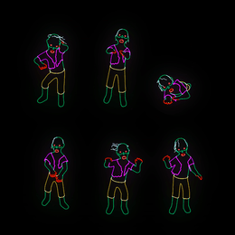 Laser animation: Zombie04 Pack