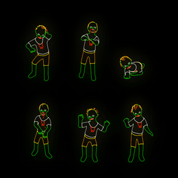 Laser animation: Zombie02 Pack