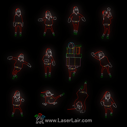 Laser animation: Santa Pack
