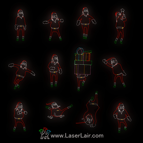 Laser animation: Santa Pack