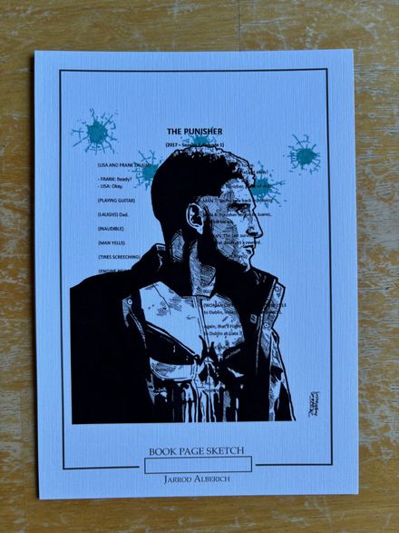 THE PUNISHER: Jon Bernthal - 5x7 Script Page Sketch Print