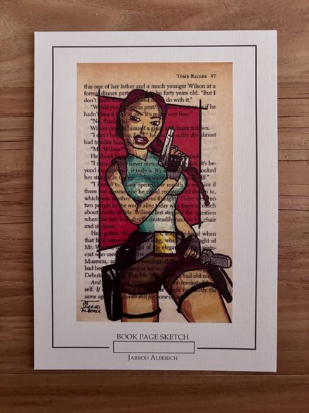 TOMB RAIDER: Lara Croft - 5x7 Book Page Sketch Print