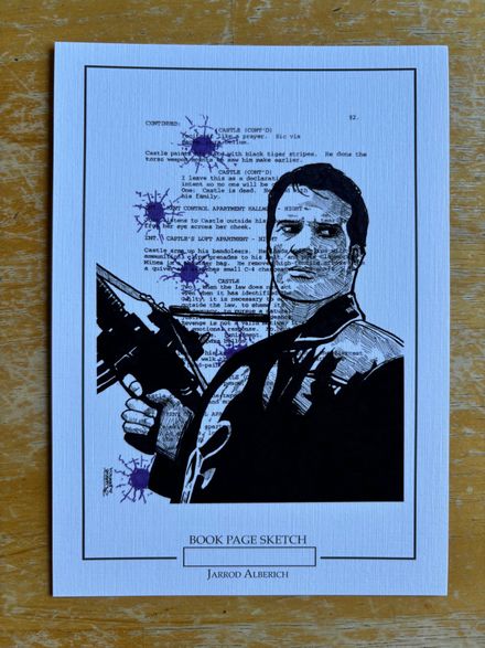 THE PUNISHER: Thomas Jane - 5x7 Script Page Sketch Print
