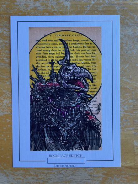 DARK CRYSTAL: Skeksis - 5x7 Book Page Sketch Print