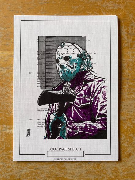 FRIDAY THE 13TH: Jason Vorhees NES Version - 5x7 Script Page Sketch Print