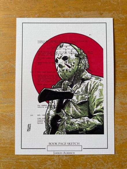 FRIDAY THE 13TH: Jason Vorhees - 5x7 Script Page Sketch Print
