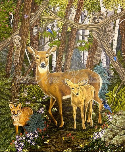 Woodland Nursery Giclee Print 11 x 14