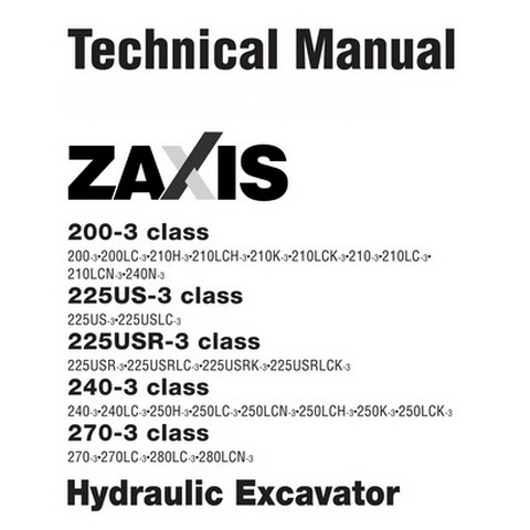 Hitachi ZX200-3 / ZX225US-3 / ZX225USR-3 / ZX240-3 / Z