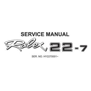 Hyundai Robex 22-7 / R22-7 Mini Excavator Repair Service Manual