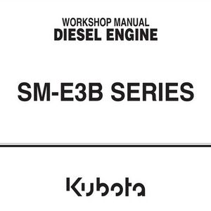 Kubota SM-E3B Series Diesel Engine Workshop Repair Service Manual