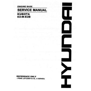 Kubota 03-M-E2B Engine Base Repair Service Manual