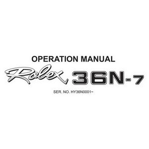 Hyundai Robex 36N-7 / R36N-7 Mini Excavator Operation &amp; Maintenance Manual