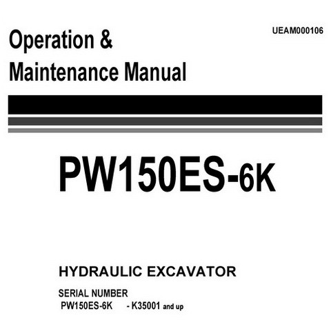 Komatsu PC75UU-3 Hydraulic Excavator Operation & Maint