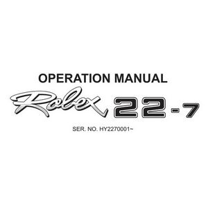 Hyundai Robex 22-7 / R22-7 Mini Excavator Operation &amp; Maintenance Manual