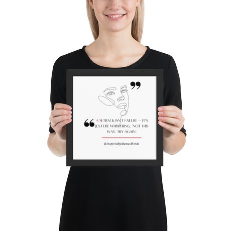 A Setback Isn&#x27;t Failure Matte Poster