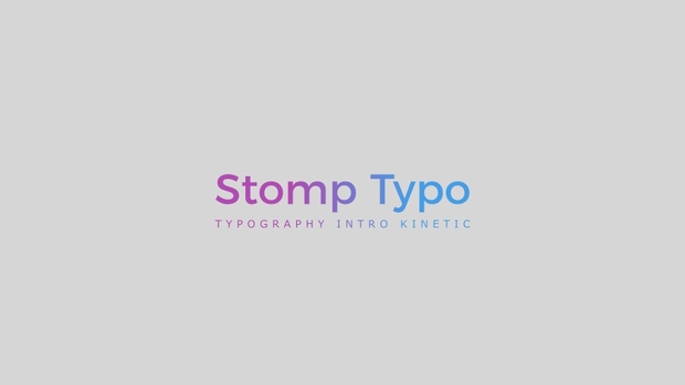 Stomp Typographic Kinetic Template Sony Vegas Pro 12 ..18 And Above