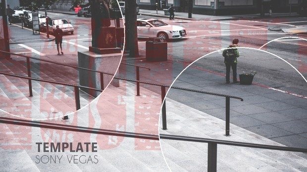 Template Modern Circles sony vegas 11 12 13 And Above