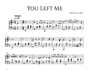 Lucas King - You Left Me Sheet Music