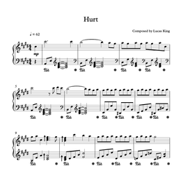 Sad Piano Music - Hurt Sheet Music 