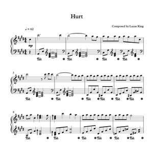 Sad Piano Music - Hurt Sheet Music 