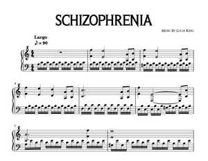 Dark Piano - Schizophrenia Sheet Music