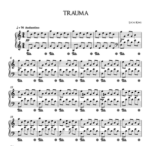Sad Piano - Trauma Sheet Music