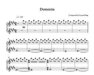 Dark Piano - Dementia Sheet Music