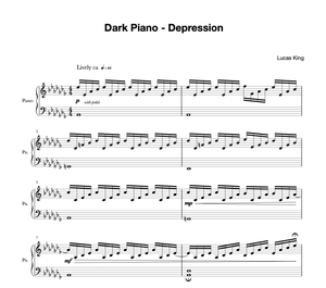 Dark Piano - Depression Sheet Music