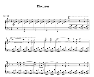 Dark Piano - Dionysus Sheet Music