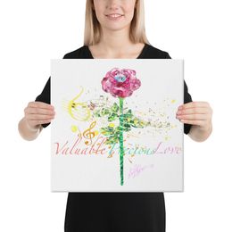 Musical Rose Canvas Print 16&quot;x16&quot;