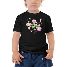 Toddler Diamond Roses Cotton Tee