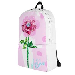 Pink Rose Waterproof Backpack