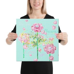 Diamond Roses Canvas Print 16&quot;x16&quot;