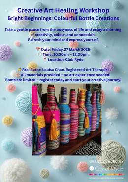 Creative Healing Art Workshop 27th March 2026