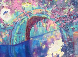 Sound of Many Waters original painting by Louisa Chan