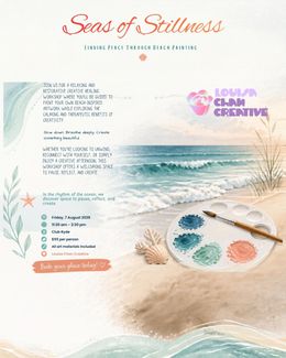 Seas of Stillness: Finding Peace Through Beach Painting - 7 August 2026 11:30 am – 2:30 pm