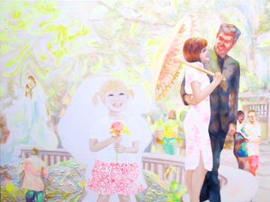 Valentines original painting by Louisa Chan