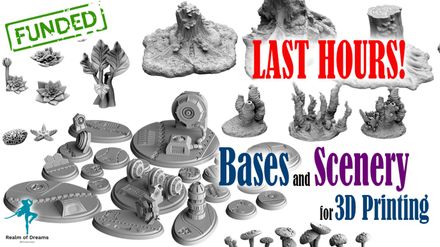 Bases and Scenery for 3d printing - 2400 files!