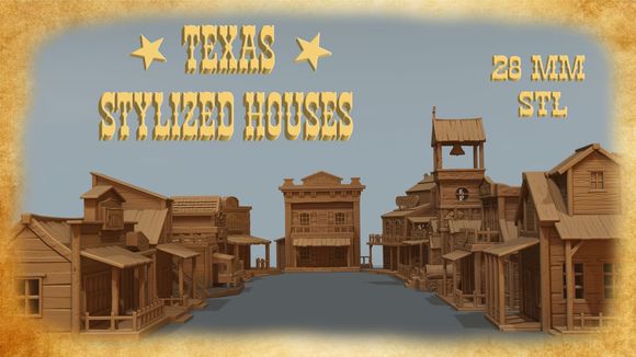 Texas Stylized houses