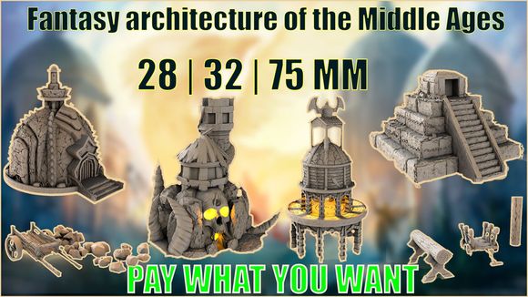 Fantasy architecture of the middle ages