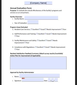 Annual Evaluation Form