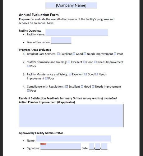 Annual Evaluation Form