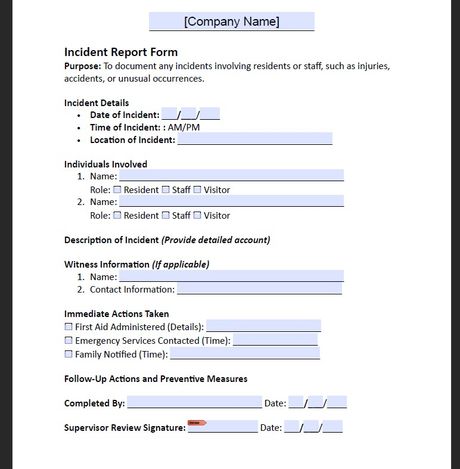 Incident Report Form